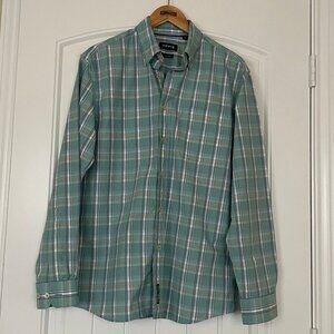 ORVIS Men Button Down Shirt 100% cotton Active Fit